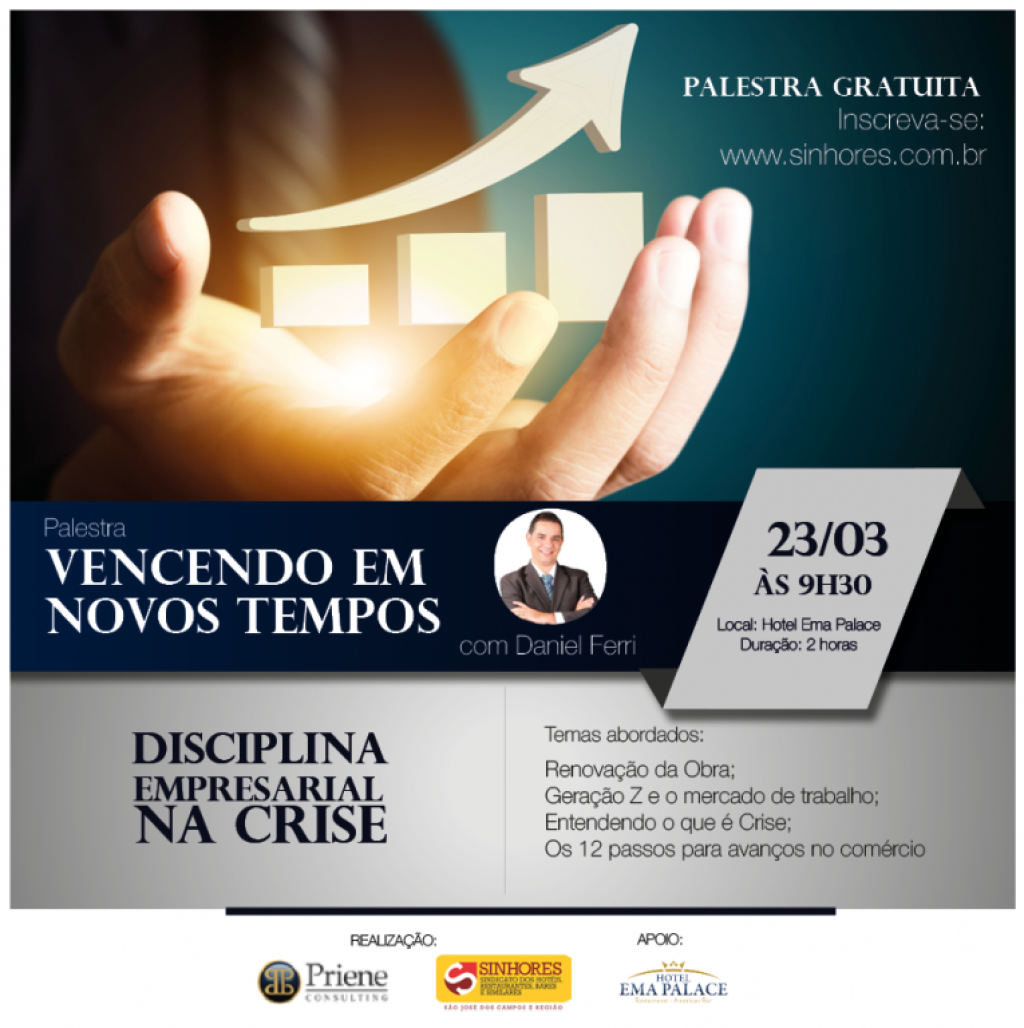 SINHORES apoia realização de palestra gratuita para empresários