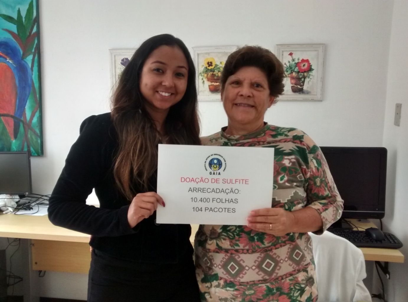 SINHORES faz doação ao GAIA