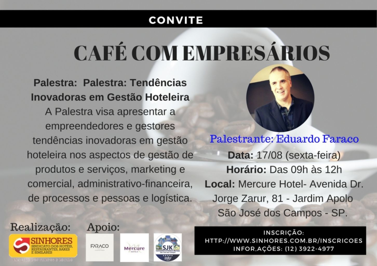 Próximo Café com Empresários será no dia 17/08