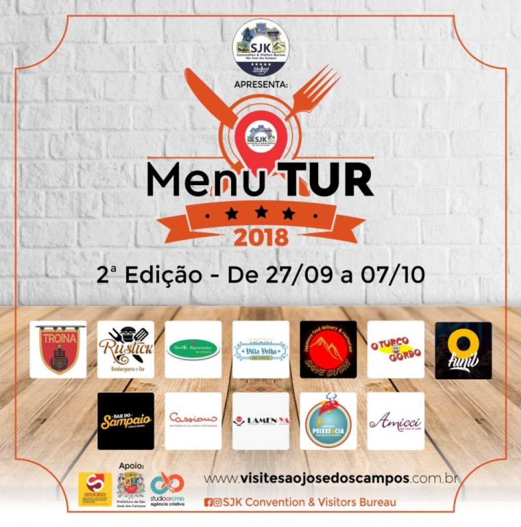 SINHORES apoia a realização do MenuTur 2018 em São José dos Campos