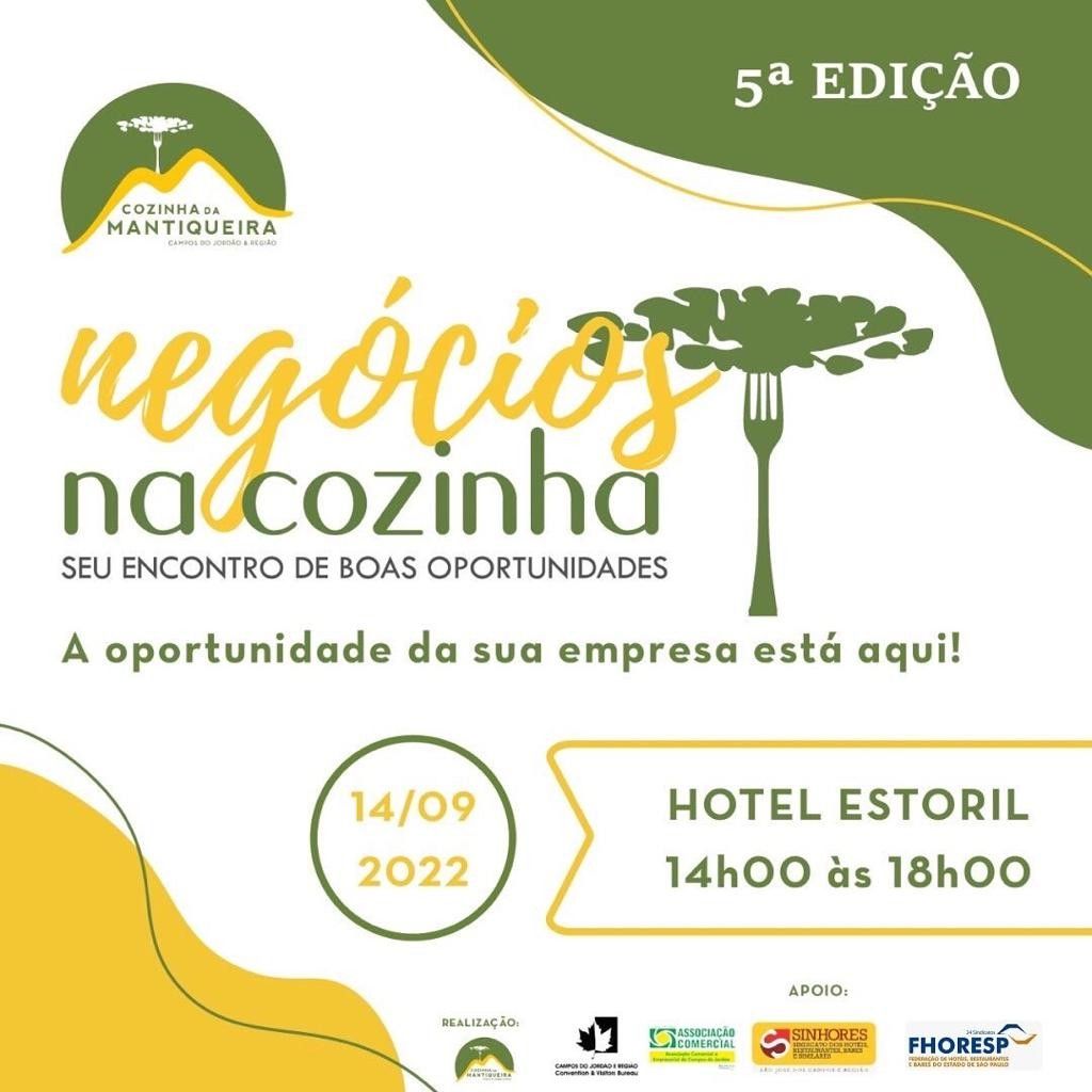 SINHORES apoia a 5ª edição do evento "Negócios na Cozinha" realizado em Campos do Jordão