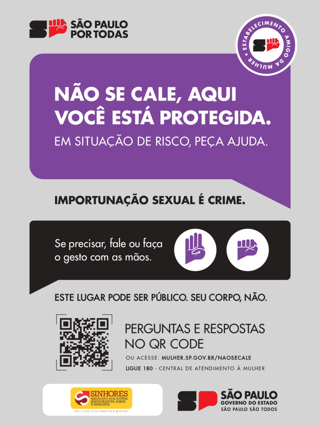 Cartaz oficial - Protocolo Não se Cale