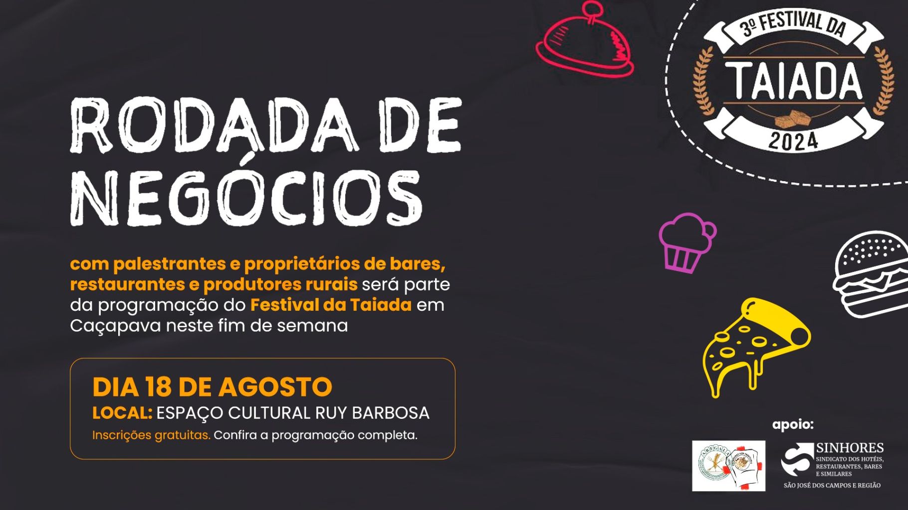 SINHORES Apoia a Rodada de Negócios no 3º Festival da Taiada em Caçapava
