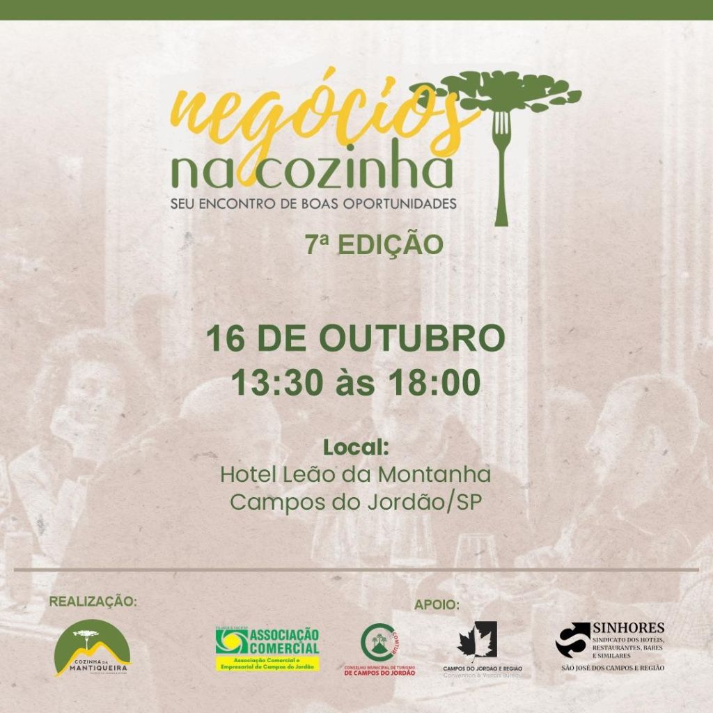 SINHORES apoia a realização da 7ª edição do Negócios na Cozinha