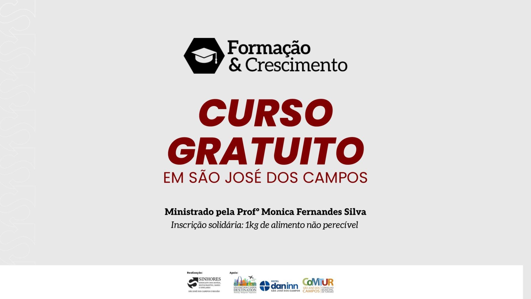 SINHORES ABRE VAGAS PARA CURSO GRATUITO DE FORMAÇÃO PROFISSIONAL PARA CAMAREIRAS