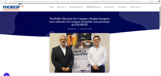 Fhoresp - Pauta: Nova subsede do Sinhores em Campos do Jordão
