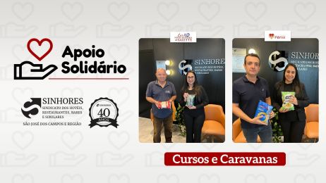 SINHORES arrecada 100kg de alimentos durante cursos e caravanas do mês de maio